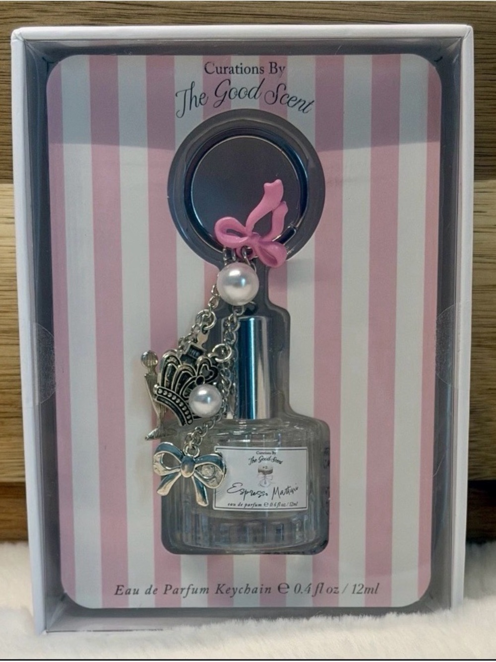 The Good Scent Espresso Martini Scent  Bag Charm Keychain with Charms NIB